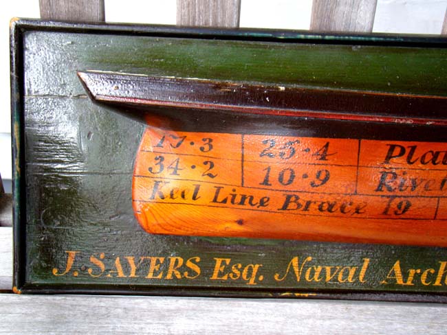 An English Ship Builder's Style Half Hull Model, 20th century — image 2